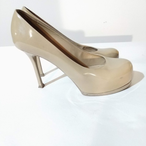YSL YVES SAINT LAURENT Tribtoo 80 Nude Heel 38.5 - Picture 4 of 12